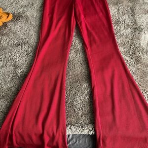 Nasty gal red flare pants